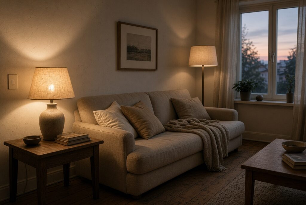 Living room lamps used for a first smart lighting setup