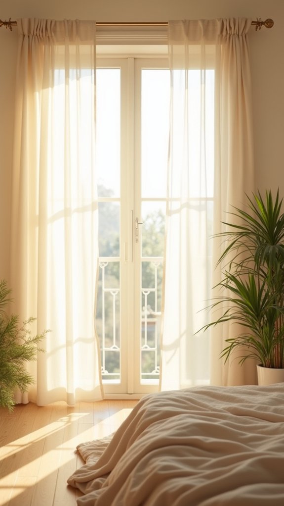airy minimalist sheer panels