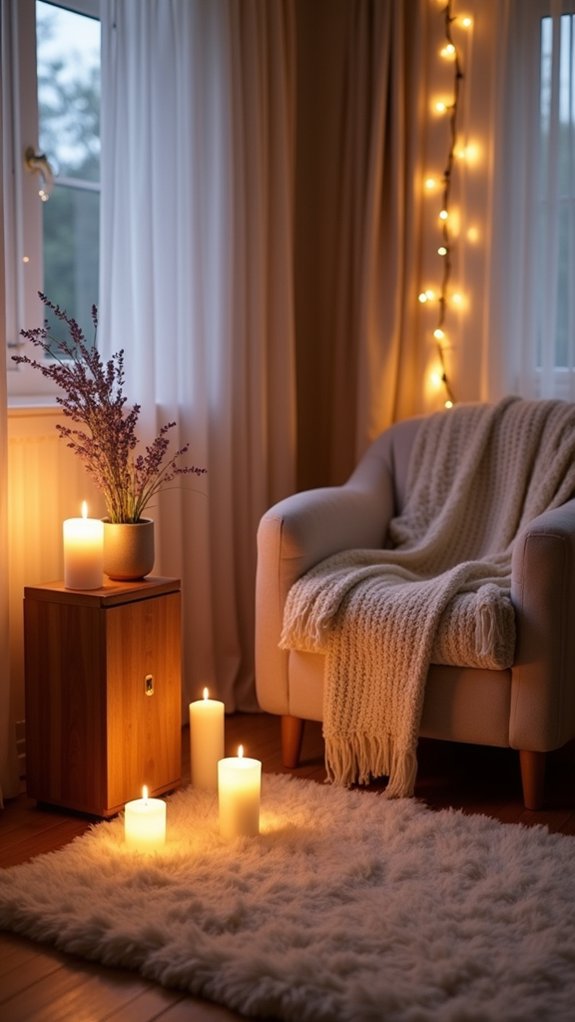 aromatherapy candle cozy corner