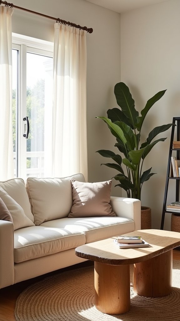 balanced inviting living room