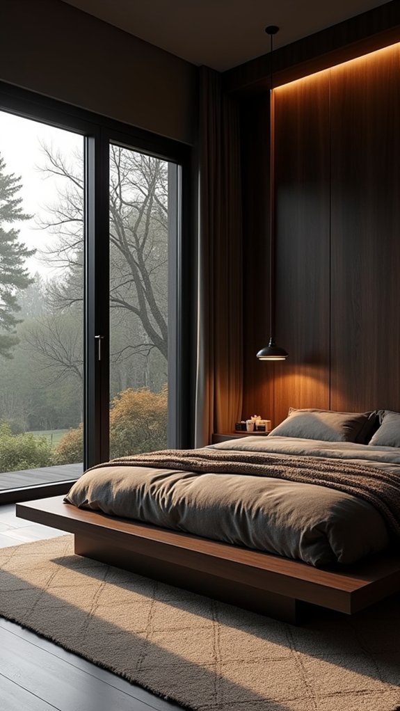 black accents enhance mid century