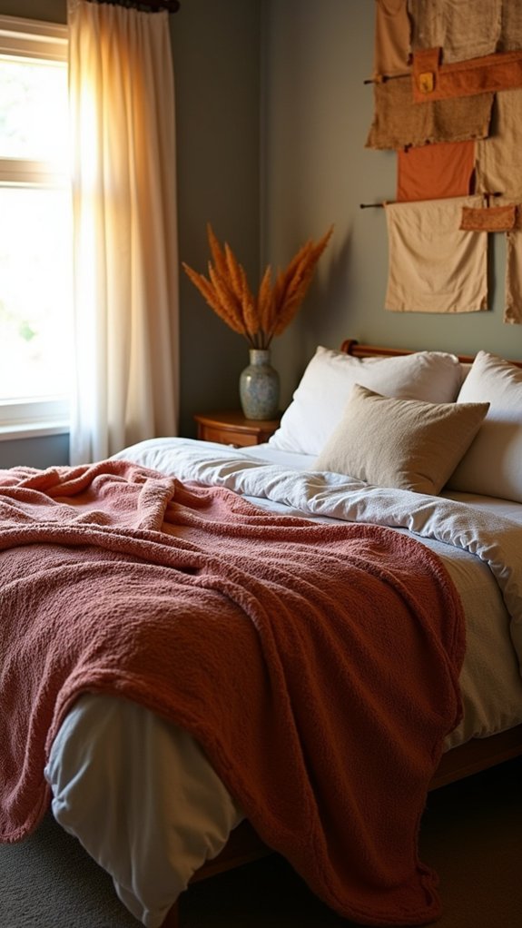 blankets as creative decor