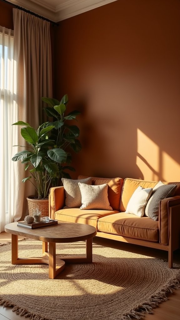 bold brown wall design