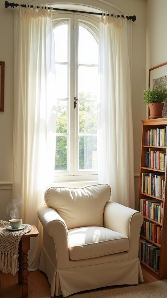bright airy reading nook
