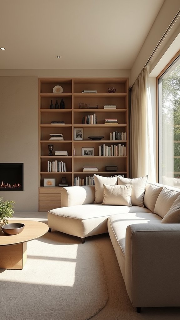 built in shelving maximizes space