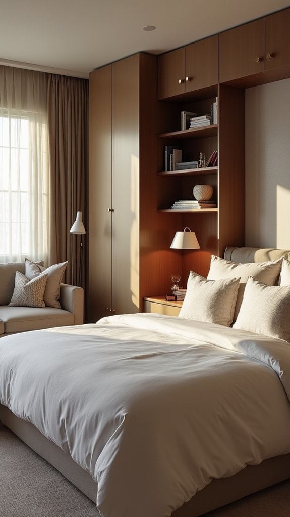 built in storage enhances aesthetics