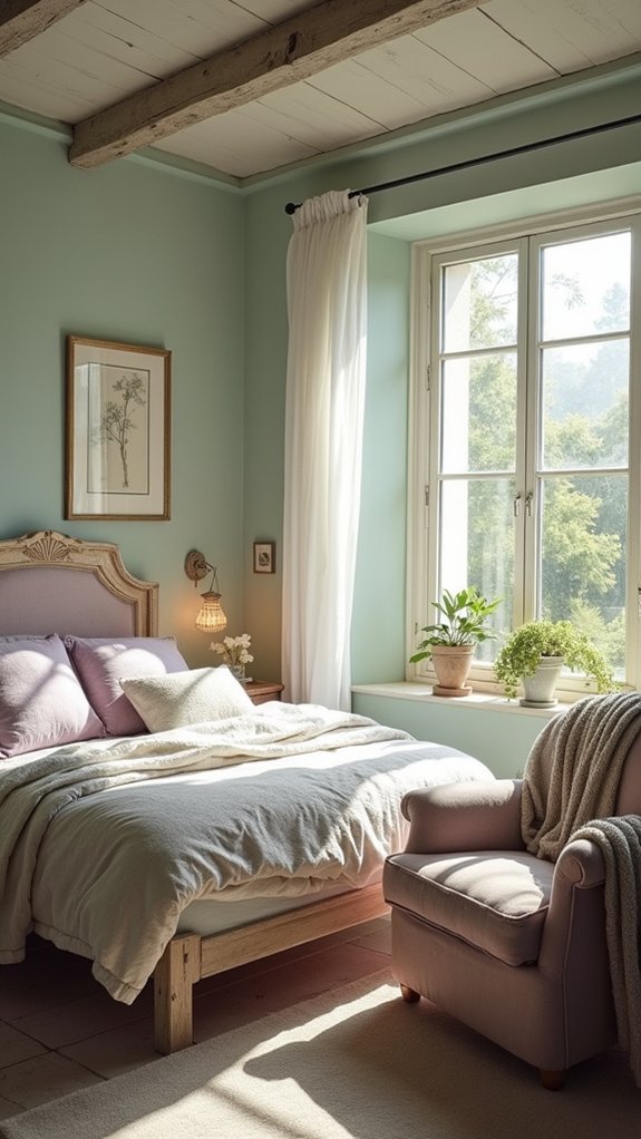 calming color palette selection