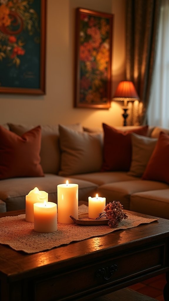 candlelit artwork display enhancement