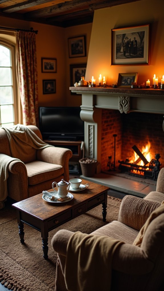 charming fireplace gathering spot