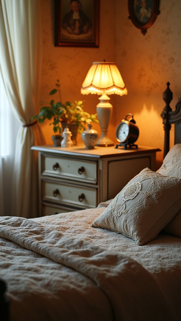 charming vintage nightstand details