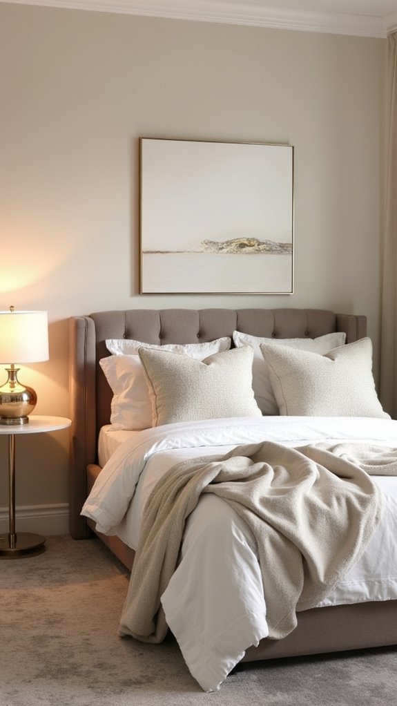 chic neutral metallic accents