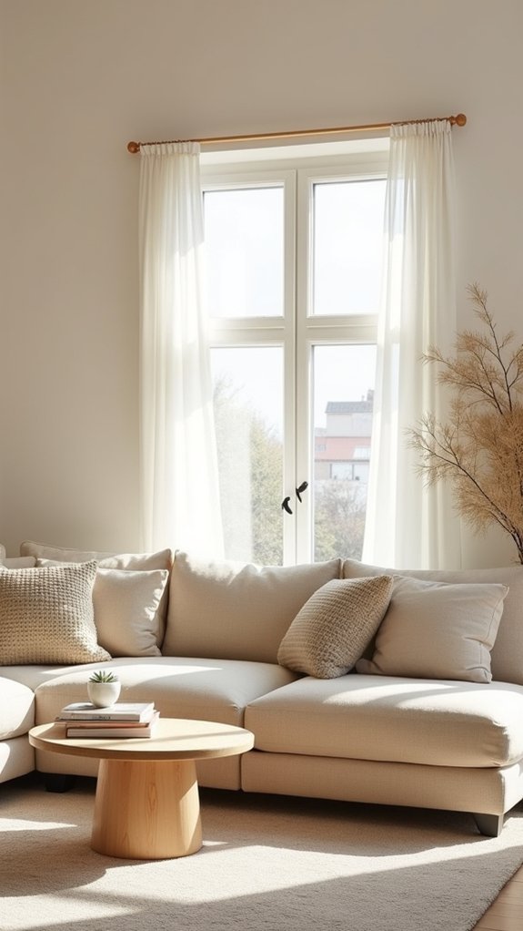clutter free scandinavian living room