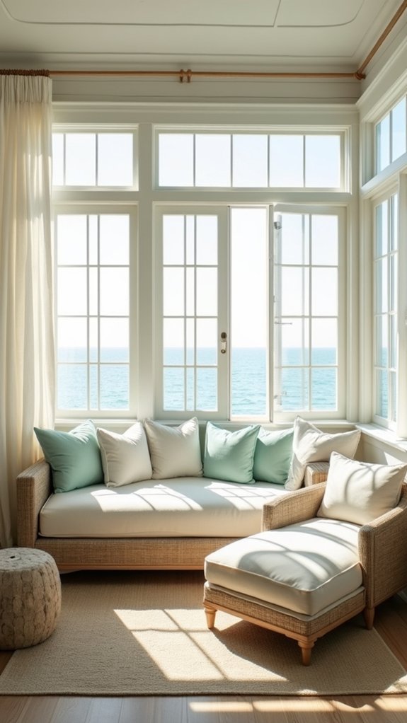 coastal daybed with light