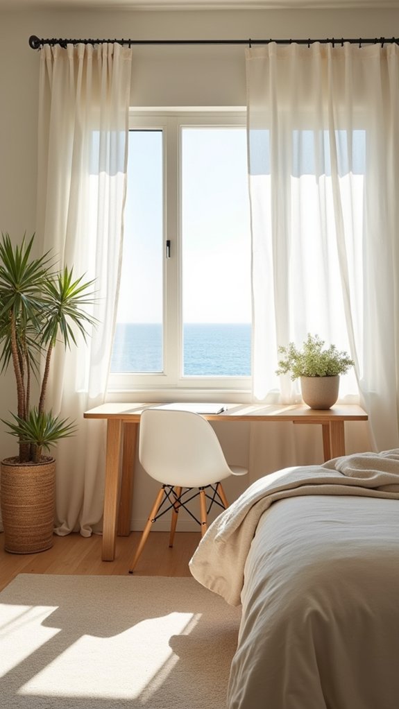 coastal inspired serene workspace