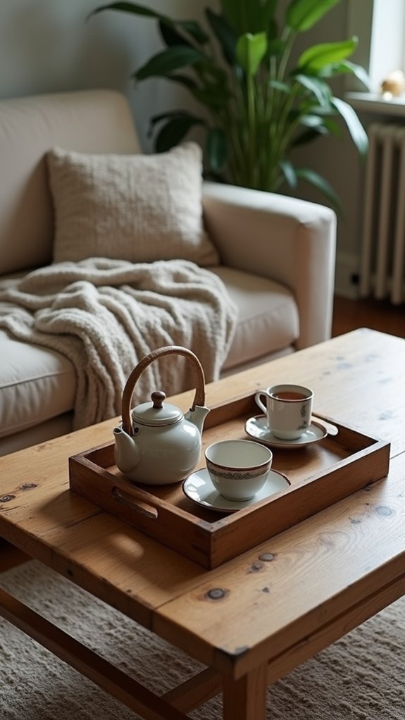 coffee and tea setup