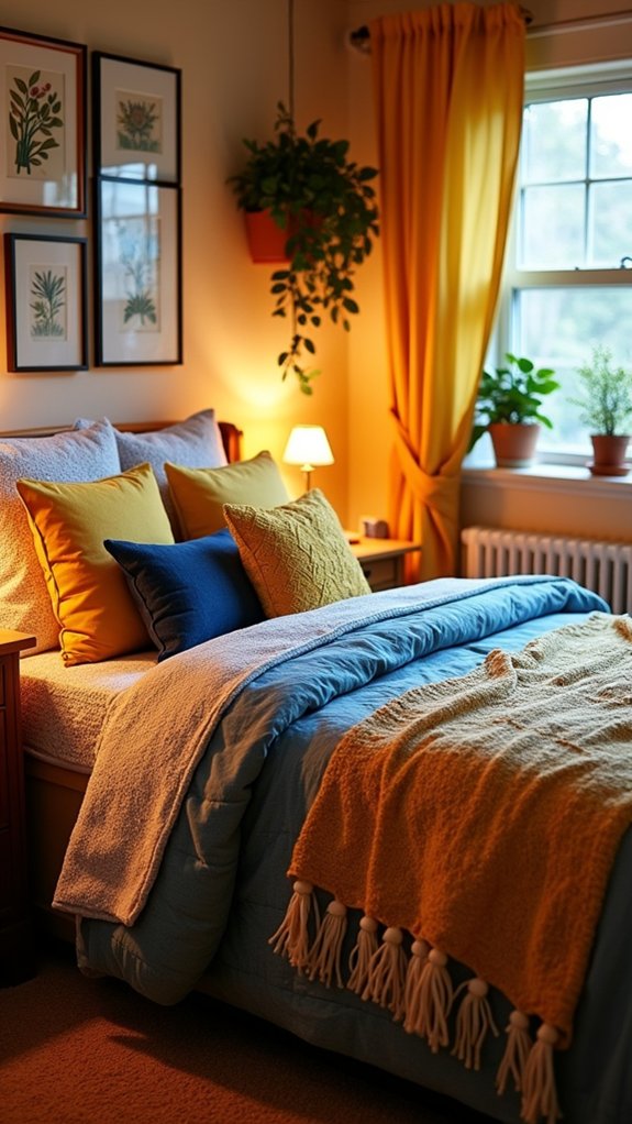 colorful personal bed decor