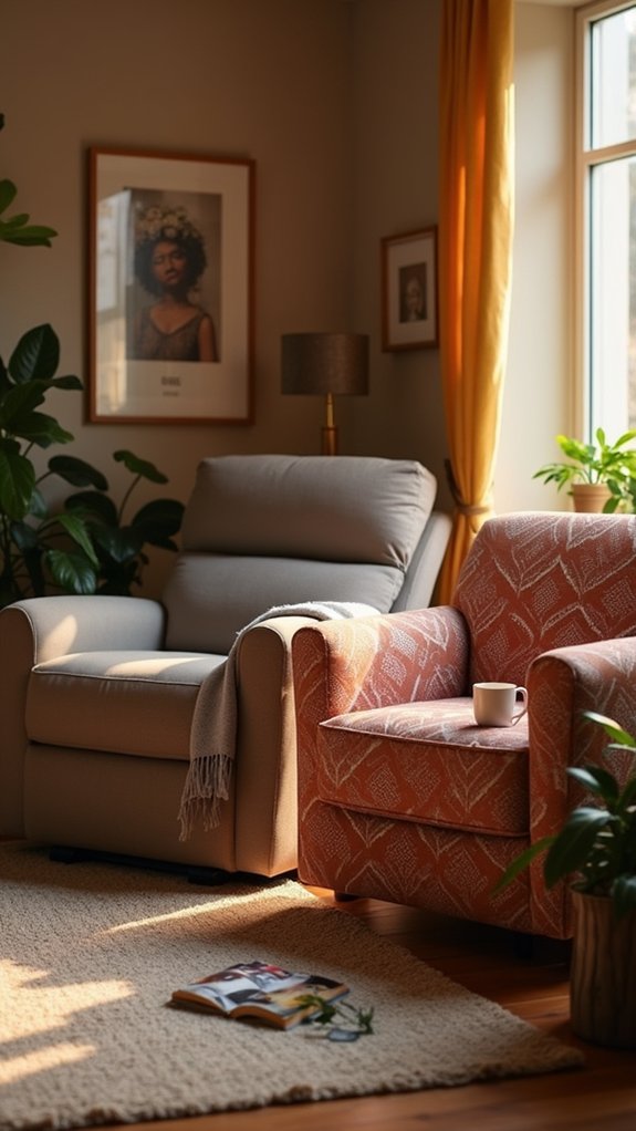 comfortable organized living space