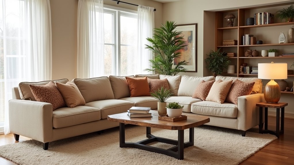 comfortable sectional living rooms