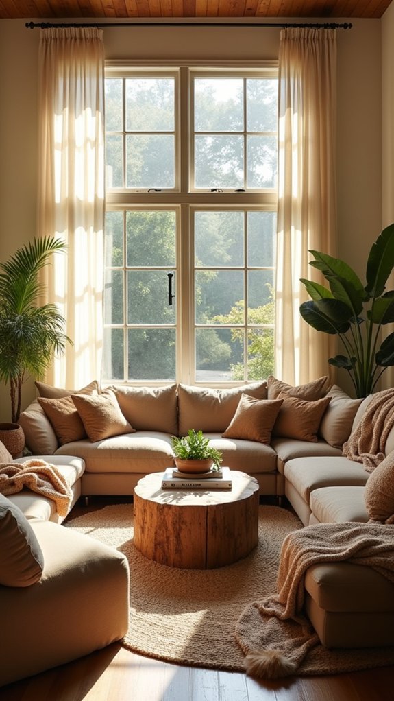 cozy atmosphere with curtains