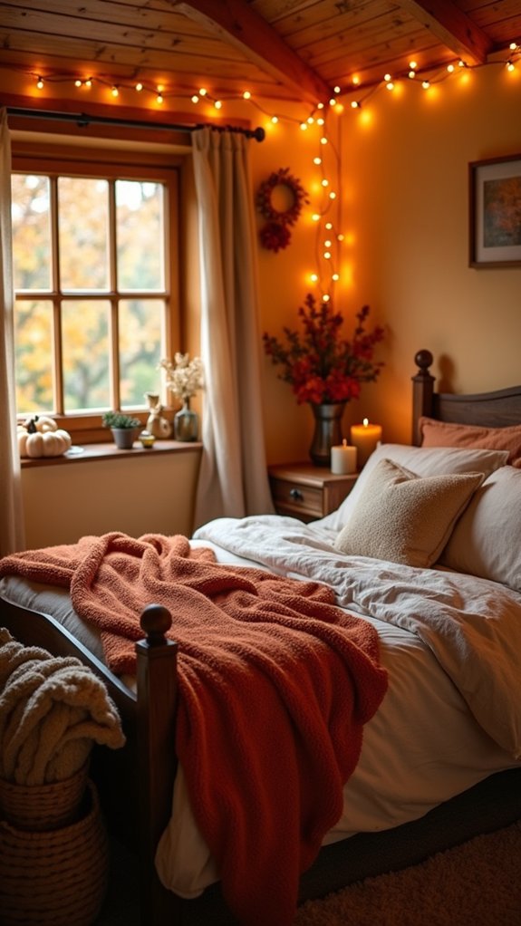 cozy autumn bedroom ambiance