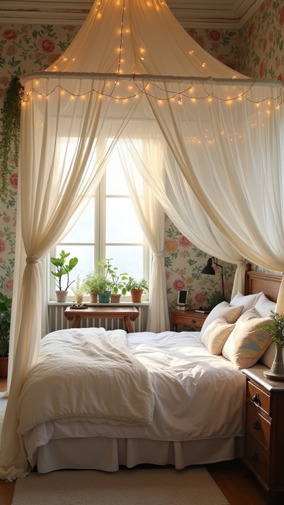 cozy bed canopy installation