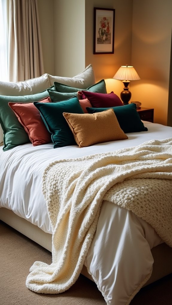 cozy bedroom accent combination