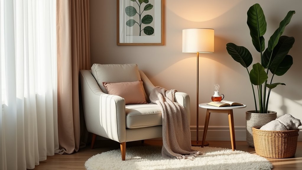 cozy bedroom corner styling
