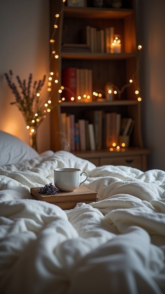 cozy bedside bookshelf retreat