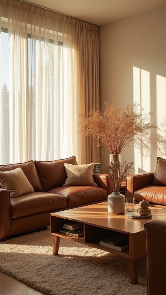 cozy beige and brown blend