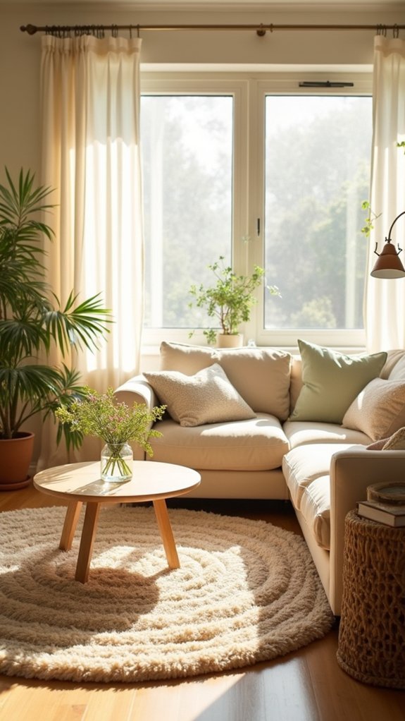 cozy beige rug ambiance
