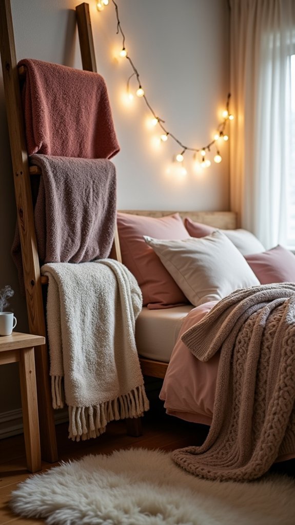 cozy blanket ladder display