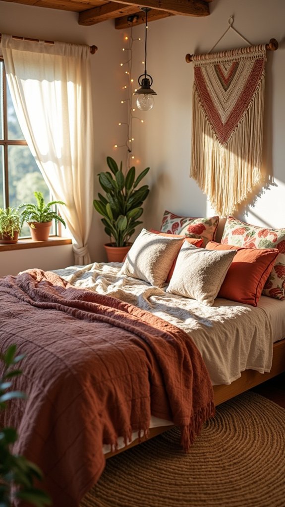 cozy bohemian bedding combinations