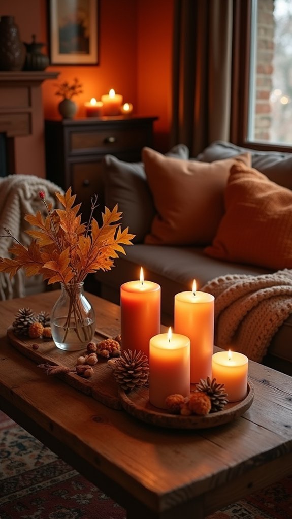 cozy candlelit fall ambiance