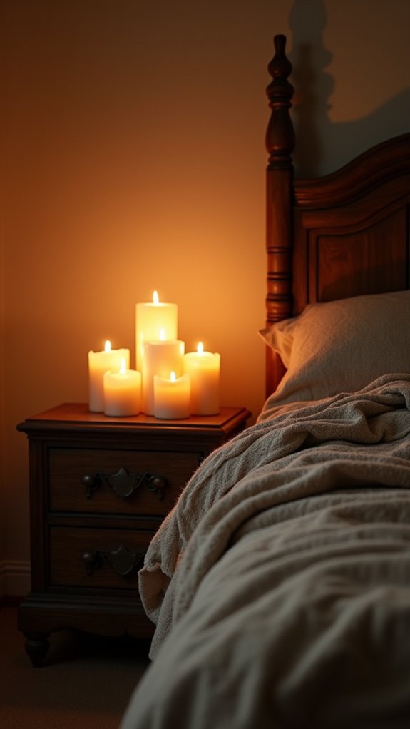 cozy clustered candle displays
