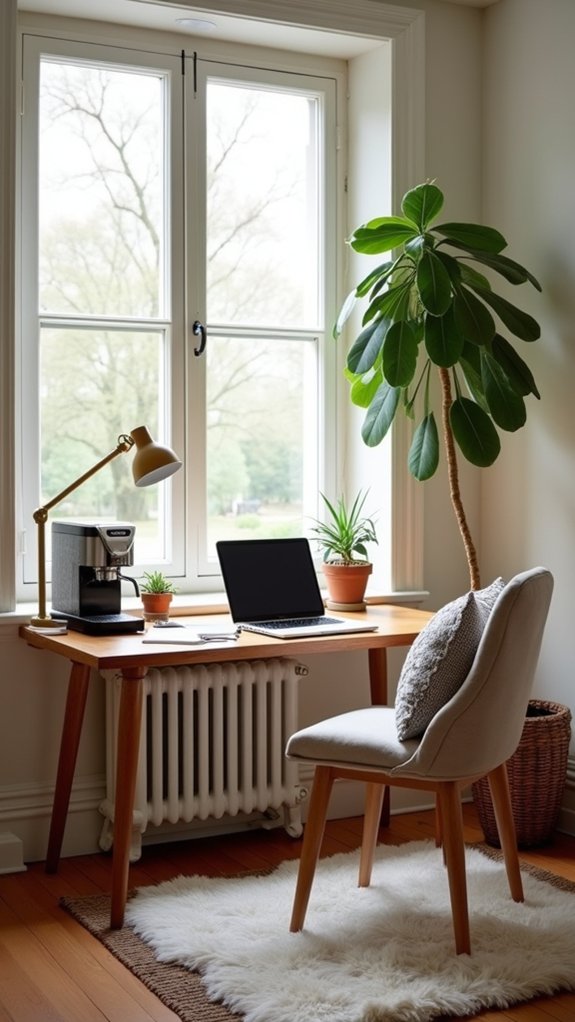 cozy coffee station setup