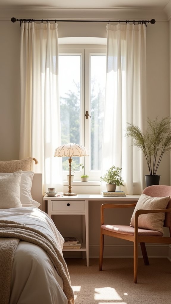 cozy compact desk space