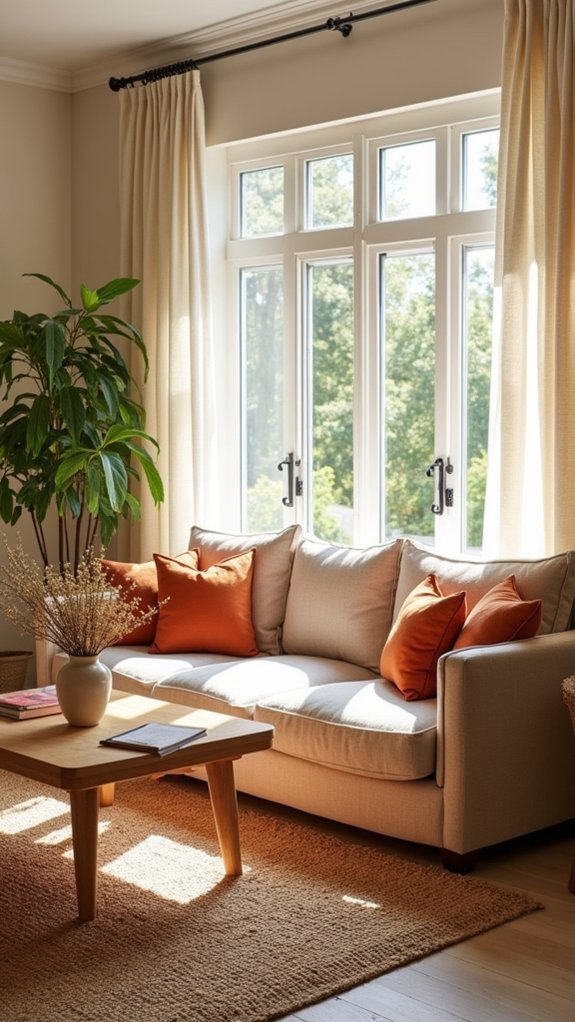cozy earthy living room