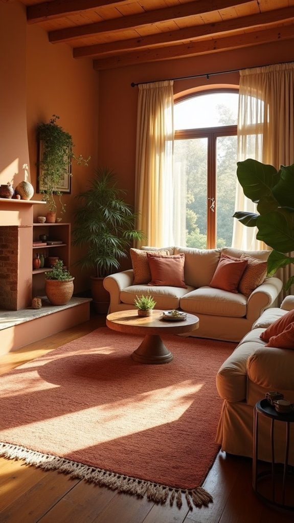 cozy earthy living room
