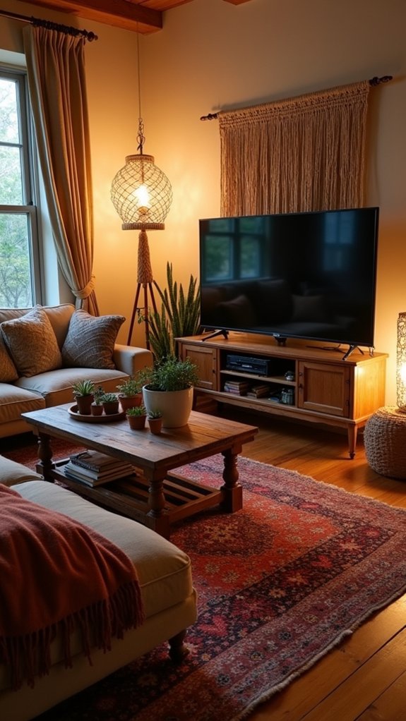 cozy eclectic living space
