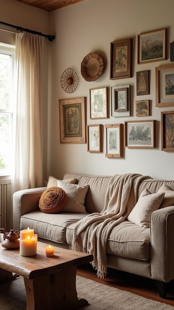 cozy gallery wall creation