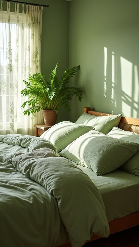 cozy green bedding essentials