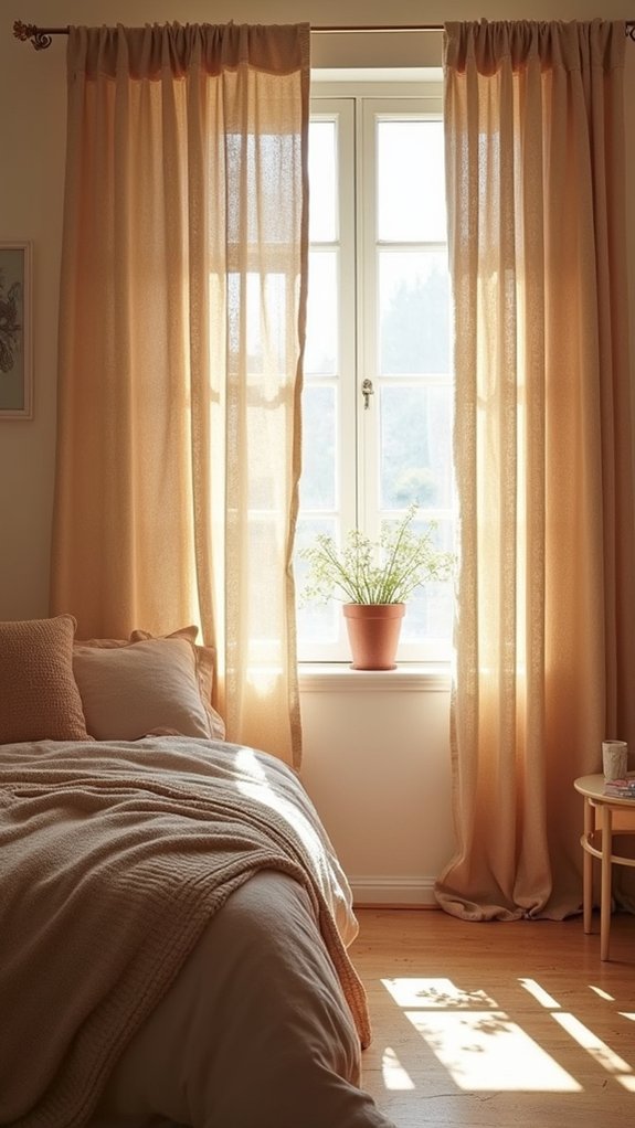 cozy handmade knitted curtains