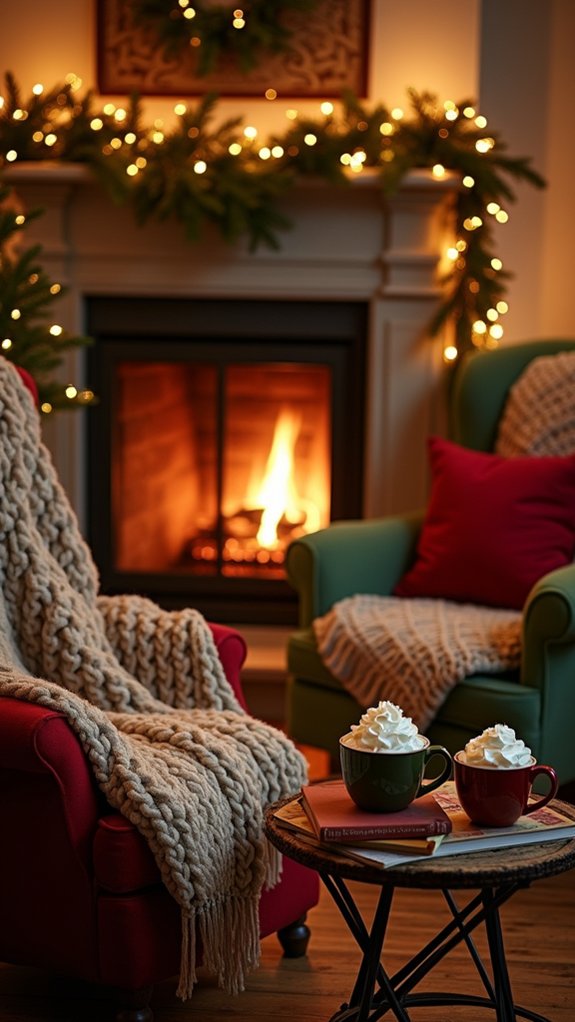 cozy holiday reading nook
