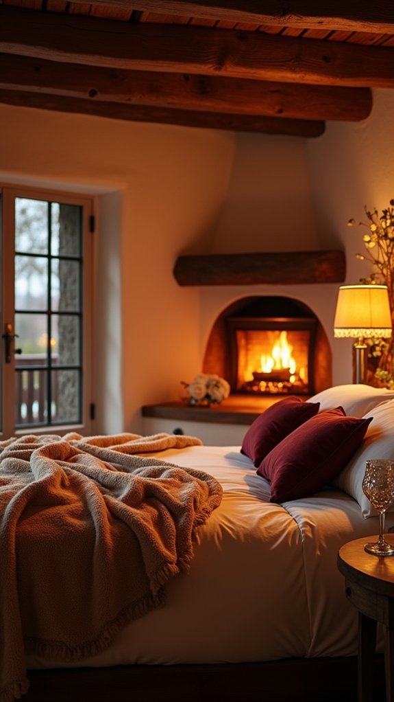 cozy intimate fireplace ambiance
