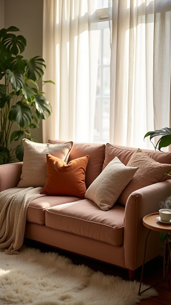 cozy intimate loveseat settings