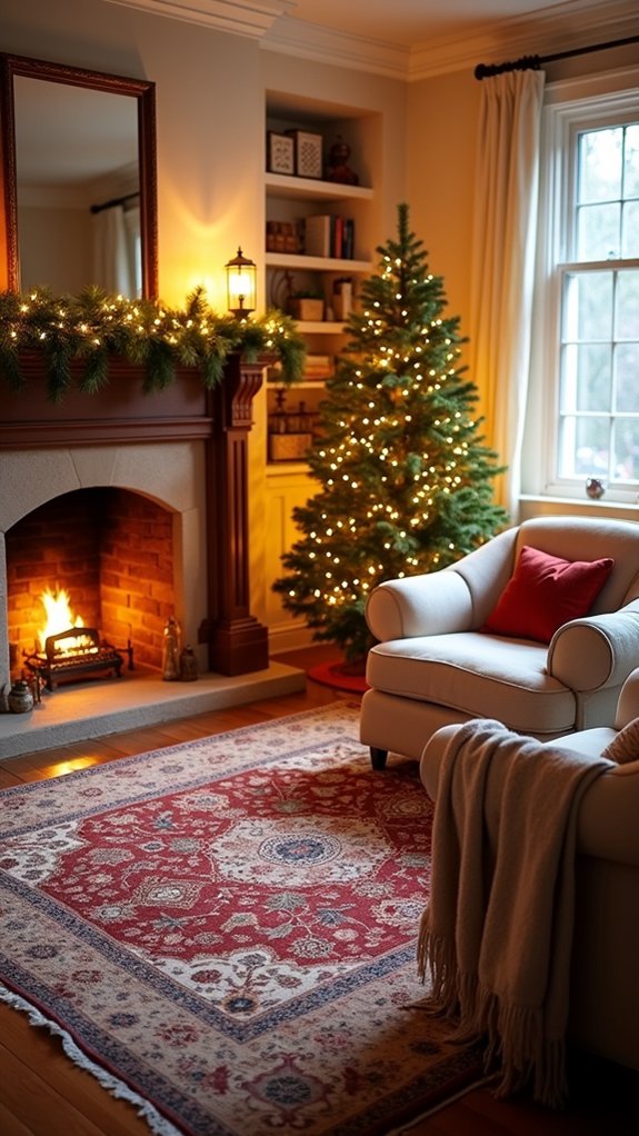 cozy layered rug decor