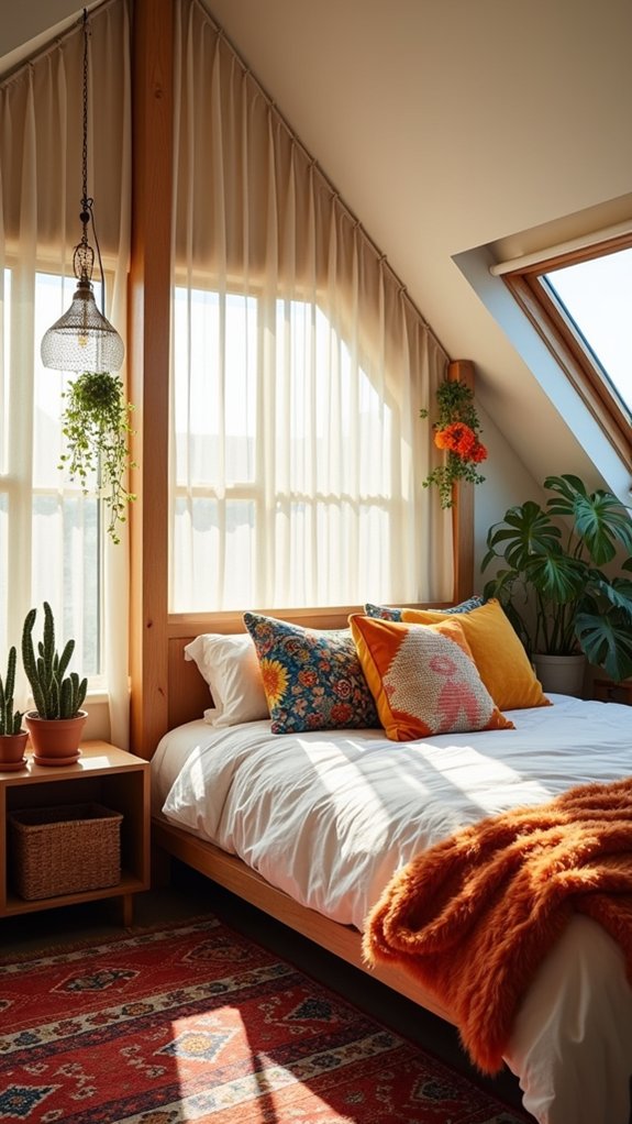 cozy loft bedroom divider