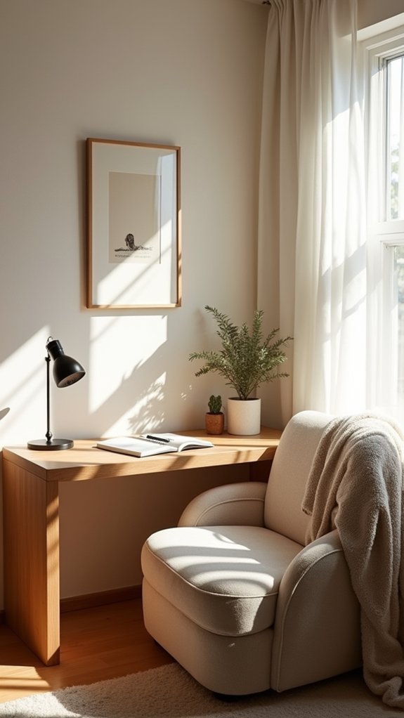 cozy mini workstation setup