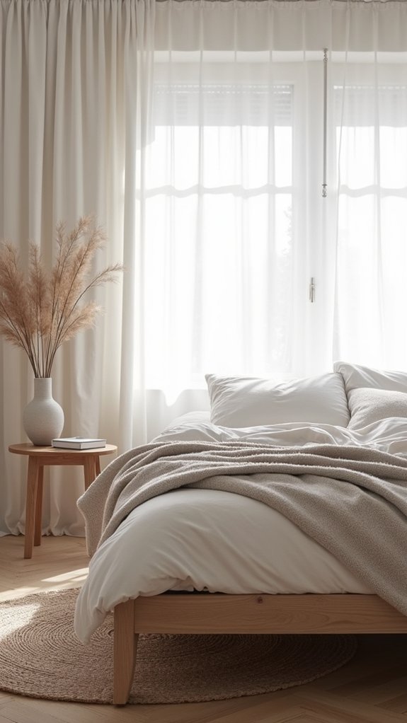 cozy minimalist bedroom textures