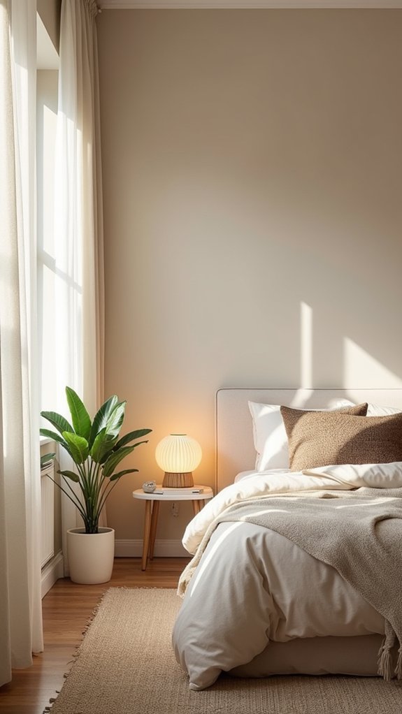 cozy modern neutral bedroom